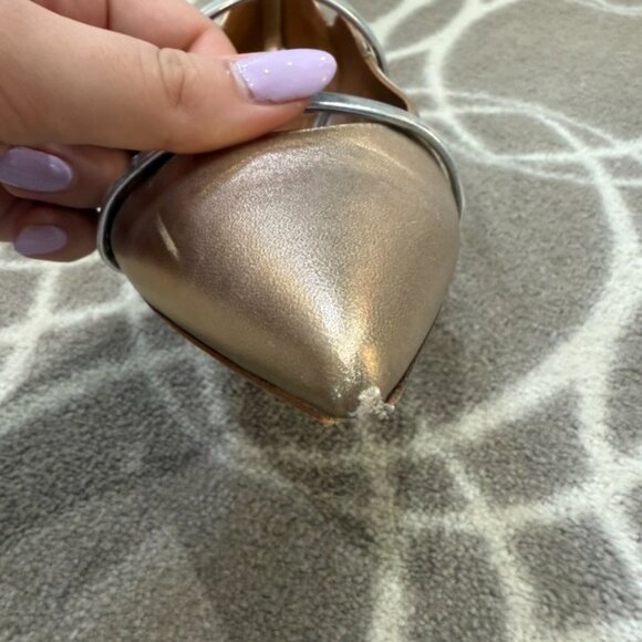 Malone Souliers Robyn Flats Metallic Gold and Silver Size 41 EU - Picture 4 of 8